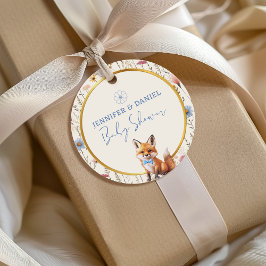 Rustic Fox Woodland Baby Shower Gåvor Etiketter