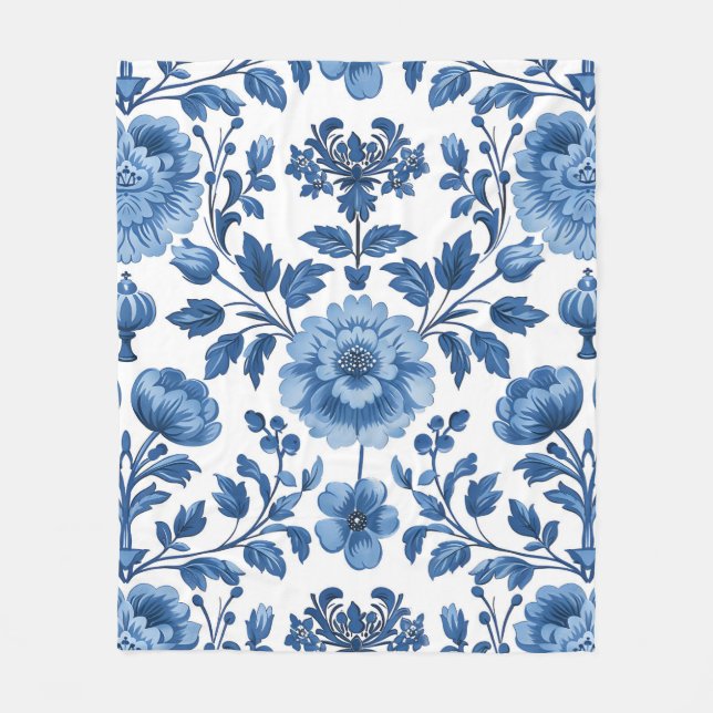 Rustic Fransk Blommigt Garden Fleecefilt (Framsidan)