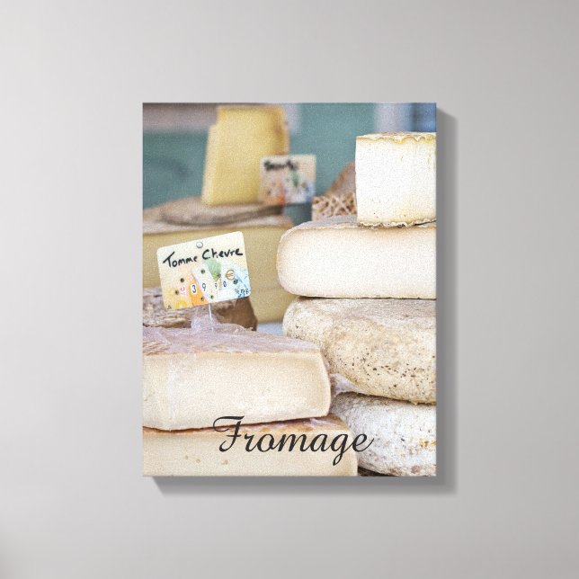 Rustic Fransk Cheese Selection Canvastryck (Framsida)