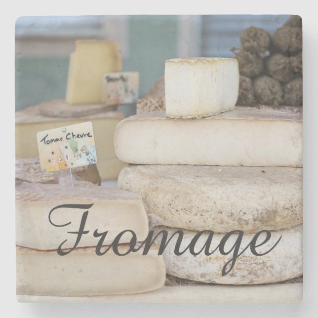 Rustic Fransk Cheese Selection Stenunderlägg (Framsidan)