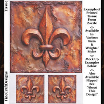 Rustic Fransk Classiur Fleur de Lis EH3R Decoupage