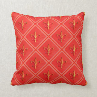 Rustic Fransk land fleur de lis diamant mönster Kudde