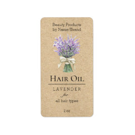 Rustic Fransk Lavender Beauty Product Label Adressetikett