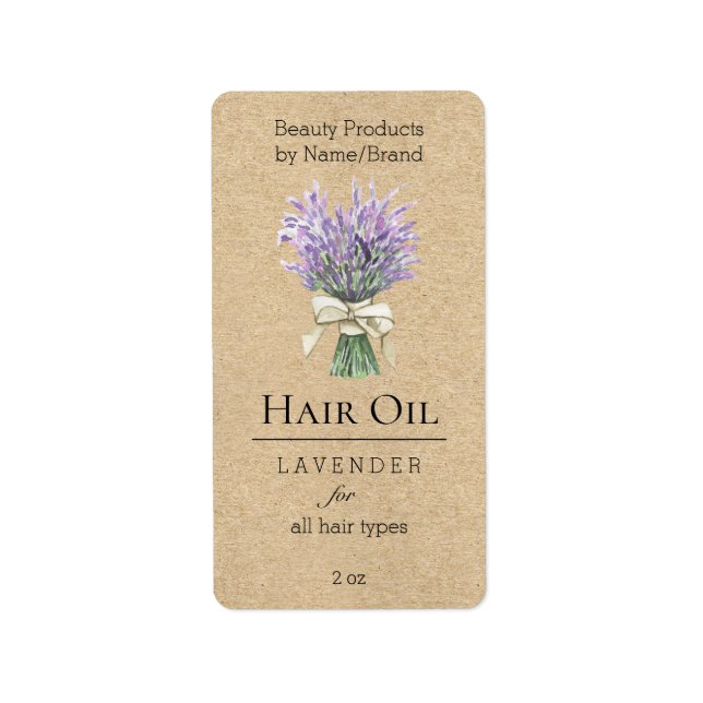 Rustic Fransk Lavender Beauty Product Label Adressetikett (Framsidan)