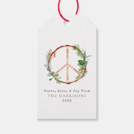 Rustic Fredstecken jul Presentetikett