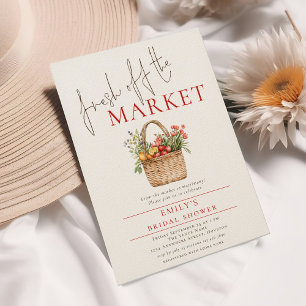 Rustic Fresh off the Market Möhippa Inbjudningar