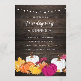 Rustic Friendsgiving inbjudan med påsar
