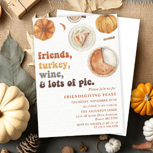 Rustic Friendsgiving inbjudan till festfest för mi