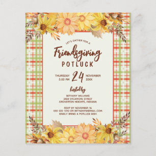 Rustic Friendsgiving inbjudan till projektbudget
