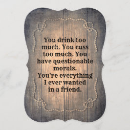 Rustic Funny Bridesmaid/Maid of honor Frieri Inbjudningar