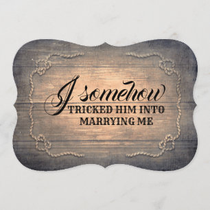 Rustic Funny Bridesmaid/Maid of honor Frieri Inbjudningar