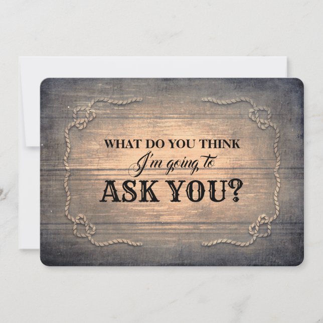 Rustic Funny Bridesmaid/Maid of honor Frieri Inbjudningar (Framsida)