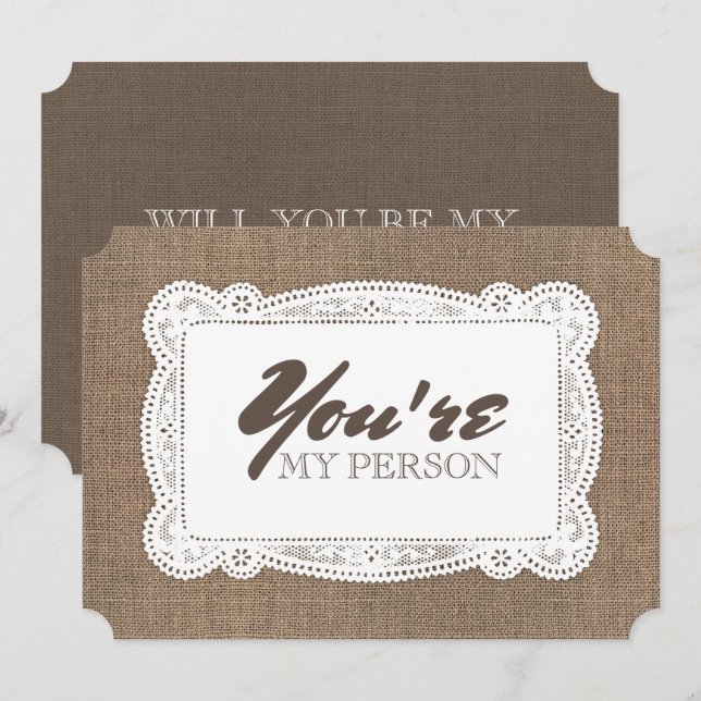 Rustic Funny Bridesmaid/Maid of honor Frieri Inbjudningar (Fram/baksida)