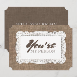 Rustic Funny Bridesmaid/Maid of honor Frieri Inbjudningar