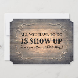 Rustic Funny Bridesmaid/Maid of honor Frieri Inbjudningar