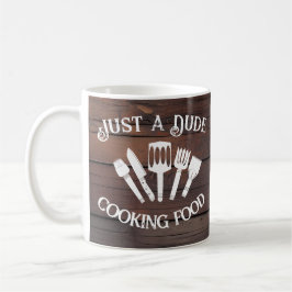 Rustic Funny Cooking Gift Manar-'Boy Cooking Food" Kaffemugg