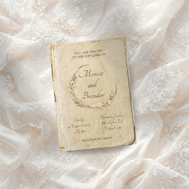 Rustic Gamla Pappra andningsinbjudan Inbjudningar