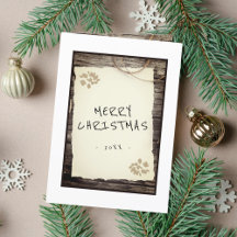 Rustic gammal pappers Merry Christmas-skrift