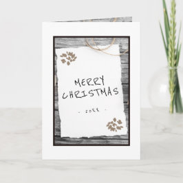 Rustic Gammalt Papper God Jul Skrift Högtidlig Ca Helgkort