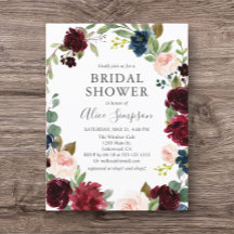 Rustic Garden Blommigt Calligraphy Möhippa