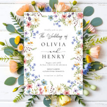 Rustic Garden Botanical Wildblomma Bröllop