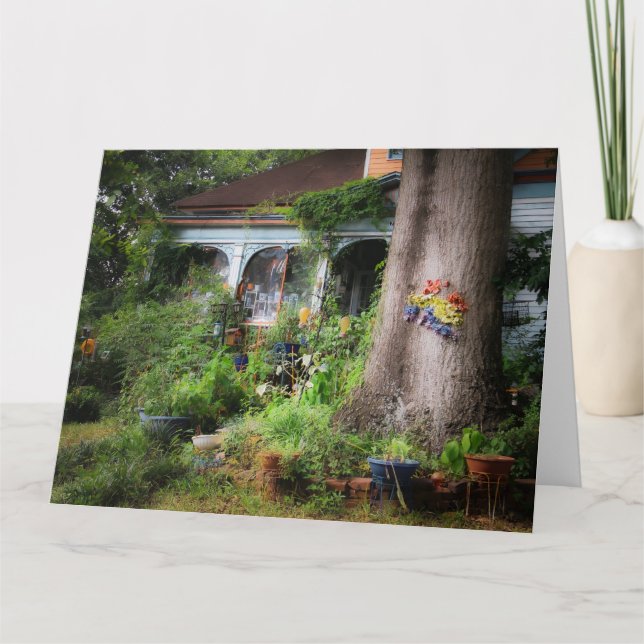 RUSTIC GARDEN Jumbo-hälsningskort Kort (Framsida)
