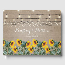 Rustic Garden Sunblommor och String Ljus Bröllop