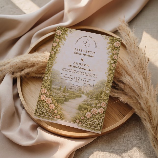 Rustic Garden Vineyard Wedding Inbjudningar (Skapare uppladdad)