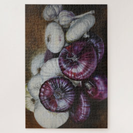 Rustic Garlic and Onion Still Life – Fine Art Pussel