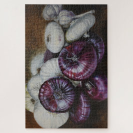 Rustic Garlic and Onion Still Life – Fine Art Pussel