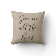 Rustic Ge mig hela Boos Witch Dekorativ kudde