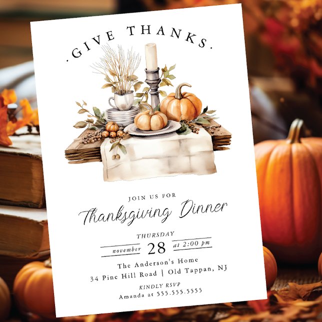 Rustic Ge Thanksgiving - middag Inbjudningar (Skapare uppladdad)
