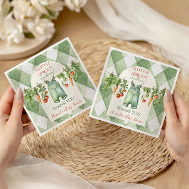 Rustic Gender Neutral Little Sprout Baby Shower Pappersservett