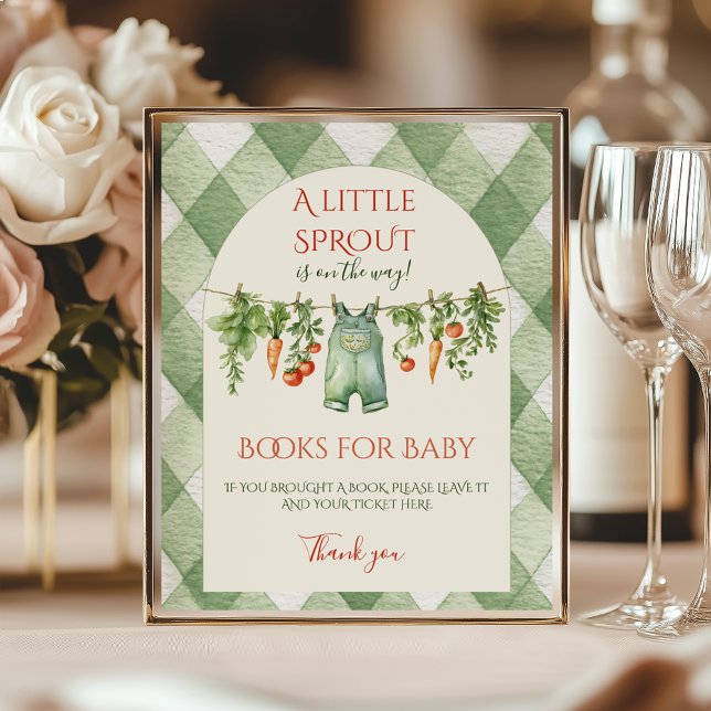 Rustic Gender Neutral Sprout Baby Shower Game Poster (Skapare uppladdad)