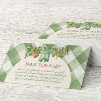 Rustic Gender Neutral Sprout Book For Baby Shower Tilläggskort