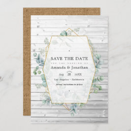 Rustic Geometric Eucalyptus Garden Wedding Spara Datumet