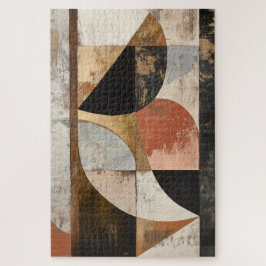 Rustic Geometric Mönster med Golden Patina Pussel