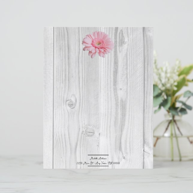 Rustic Gerber Daisy Personlig Papprare Lakan (Stående Fram)
