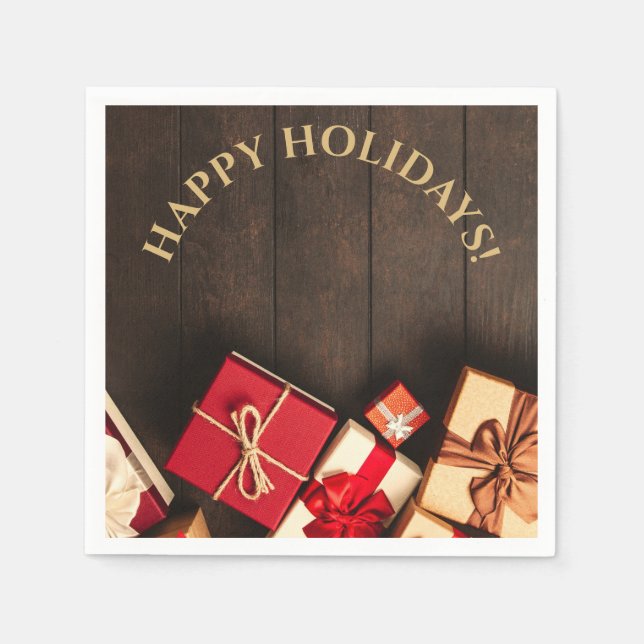 Rustic Gift Box, jul Pappersservett (Framsidan)