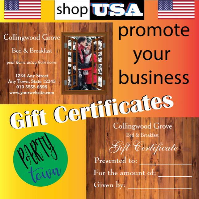 Rustic Gift Certificate 🌿 Bed and Breakfast (Skapare uppladdad)