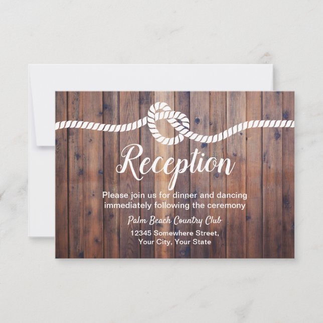 Rustic Gifter sig Barn Wedding Reception Inbjudningar (Framsida)