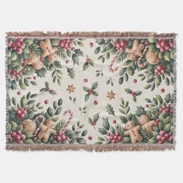 Rustic Gingerbread Holiday Filt (Framsidan)