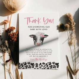 Rustic Girl Cow Baby Shower Tack Kort