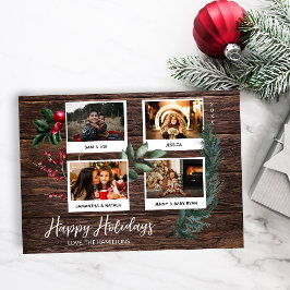 Rustic Glad helg- Instant 4 Multi Photo Invi Inbjudningar