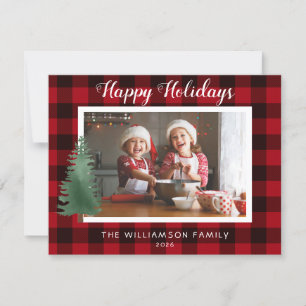 Rustic Glad helg Pput Family Photo Kort