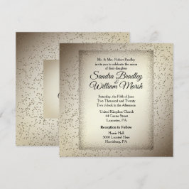 Rustic Glitter bröllopsinbjudan Inbjudningar