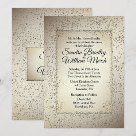 Rustic Glitter bröllopsinbjudan Inbjudningar