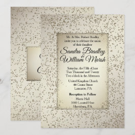 Rustic Glitter bröllopsinbjudan Inbjudningar