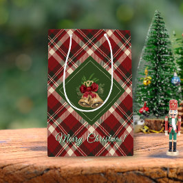 Rustic God jul Bell Red Grönt Gingham