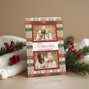 Rustic God jul Botanical Play 2 Photo Helgkort